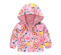 Long Sleeve Raincoat for Kids,Boys Girls Hooded Jackets Windproof Coat, Cute Zipper Windproof Outwear Unisex Kids Hooded Jacket Summer Essentials Sale(12 Months-5 Years)