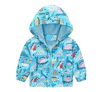 Long Sleeve Raincoat for Kids,Boys Girls Hooded Jackets Windproof Coat, Cute Zipper Windproof Outwear Unisex Kids Hooded Jacket Summer Essentials Sale(12 Months-5 Years)
