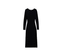 Long Sleeve Ribbed Knit Dress Women Salsa Jeans Noir L