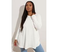 Long Sleeve Ribbed T-Shirt Yours White 20
