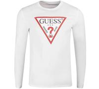 Long sleeve round neck T-shirt Guess Original Logo Blanc 2XL