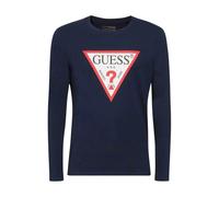 Long sleeve round neck T-shirt Guess Original Logo Bleu 2XL