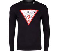 Long sleeve round neck T-shirt Guess Original Logo Noir M
