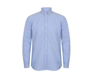 Long sleeve shirt Henbury Classic Fit Bleu L