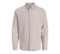 Jack & Jones Breeze Linen Blend Long Sleeve Shirt Beige 2XL Men