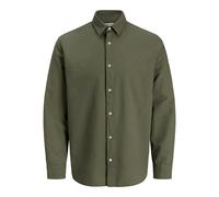 Jack & Jones Breeze Linen Blend Long Sleeve Shirt Green 2XL Men