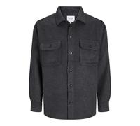JACK&JONES PLUS Men's Jjebradley Ollie Overshirt Ls Noos Pls Shirt Jacket, Black, XXXXXL