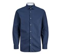 JACK & JONES Jprblaparker Detail L/S Shirt Noos, Black (Black Iris), S