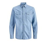 JACK & JONES Jjesheridan Shirt L/S Noos, Light Blue (Light Blue Denim), XL