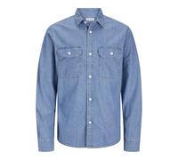 Long sleeve shirt Jack & Jones Travis Blue XS
