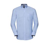 Long sleeve shirt Russell Athletic Oxford Bleu 3XL