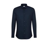 Long sleeve shirt Seidensticker Slim Fit Business Kent Bleu 37