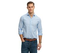 Long sleeve shirt Superdry Cut Away Poplin Bleu M