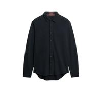 Superdry Vintage Destroy Pique Long Sleeve Shirt Blue L Men