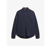 Superdry Vintage Destroy Pique Long Sleeve Shirt Blue M Men