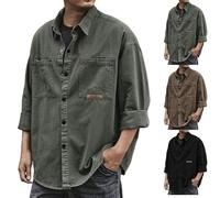Long Sleeve Shirts For Men Uk - Uv Protection Safari Shirts With Two Chest Pockets Regular Fit Button Down Shirts Quick Drying Outdoor Shirts Solid Color Workshirts For Hiking Fishing Golfing