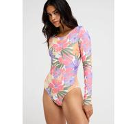 Roxy Beach Babe - Women White Long Sleeve One-Piece Swimsuit