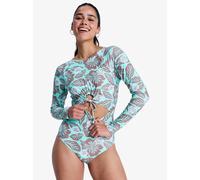Roxy Beach Essentials - Women Brown Long Sleeve One-Piece Swimsuit