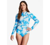 Billabong Salty Dayz 1 Mm Woman Long Sleeve Front Zip Shorty Blue 2XS Woman