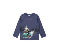 Long Sleeve Straight Fit Cotton T-Shirt with Rubberized Print Front Child s.Oliver Bleu 8/9 years