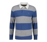 Long Sleeve Striped Lambswool Polo Gant Rugger Gris XL