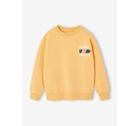 Long Sleeve Sweatshirt with Round Neckline for Boys pastel yellow