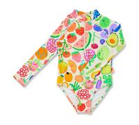 Long Sleeve Swimsuit Fruits Recycled Fibers Ecru 3 years