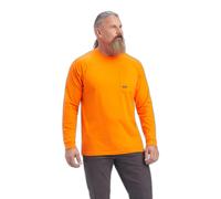 Long sleeve T-shirt Ariat Rebar Cotton Strong Orange XL