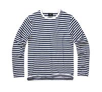 Brandit Jersey Shirt Stripe Long Sleeve Sizes S to 3XL, Navy-White, M