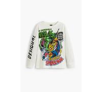Long sleeve T-shirt Desigual Incredible Marvel Blanc 3/4 ans