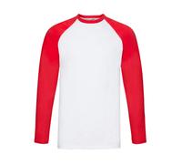 Long Sleeve T-Shirt Fruit of the Loom Valueweight Blanc 2XL