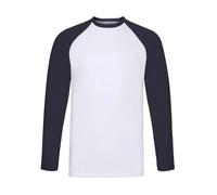 Long Sleeve T-Shirt Fruit of the Loom Valueweight Blanc 3XL
