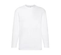 Long Sleeve T-Shirt Fruit of the Loom Valueweight Blanc M
