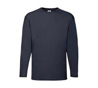Long Sleeve T-Shirt Fruit of the Loom Valueweight Bleu S