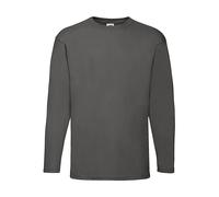 Long Sleeve T-Shirt Fruit of the Loom Valueweight Gris 3XL