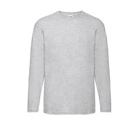 Long Sleeve T-Shirt Fruit of the Loom Valueweight Gris M