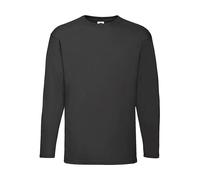 Long Sleeve T-Shirt Fruit of the Loom Valueweight Noir L