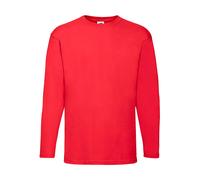 Long Sleeve T-Shirt Fruit of the Loom Valueweight Rouge 2XL