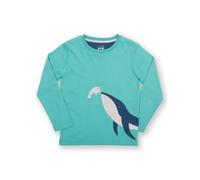 Long sleeve T-shirt Kite Whale and Manatee Bleu 7 ans