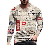 Long Sleeve T Shirt Mens Clearance,Men Cotton Gradient Color Round Neck Oversized Pullover Blouses Casual Loose Comfortable Soft Shirts 2025 Spring Summer Fall Outdoor Sport Tees S-5XL