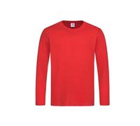 Stedman Men's Classic-T T-Shirt ST2500, Long Sleeve, Regular Fit, Scarlet Red, Medium