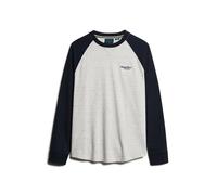 Superdry Essential Logo Baseball 3/4 Sleeve T-shirt Grey 2XL Man