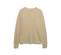 Long sleeve T-shirt Superdry Slub Waffle Grandad Beige S