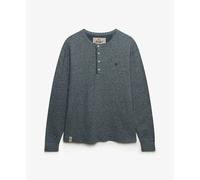 Long sleeve T-shirt Superdry Slub Waffle Grandad Bleu L