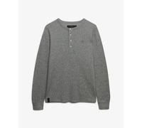 Long sleeve T-shirt Superdry Slub Waffle Grandad Gris 2XL