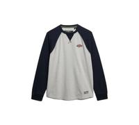 Superdry Vintage Athletic Baseball Long Sleeve T-shirt Beige M Men