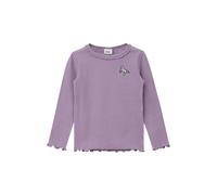 Long Sleeve T-Shirt with Lace Trim at Neckline Girl s.Oliver Violet 2/3 years