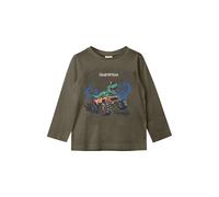 Long Sleeve T-Shirt with Large Dinosaur Print Front Child s.Oliver Marron 2/3 years