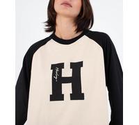 Hurley Out Run Raglan Long Sleeve T-shirt Beige XS Woman