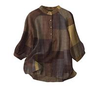 Long Sleeve T Shirts Women Cropped Sleeve Round Ladies V Neck Tops Size 14 Longline Cross Crochet T Sweatshirt Smock Deal of The Day